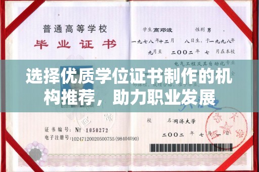 湖内选择优质学位证书制作的机构推荐，助力职业发展