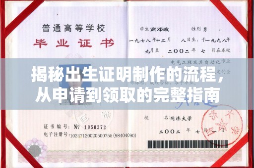 湖内揭秘出生证明制作的流程，从申请到领取的完整指南